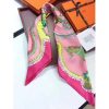Hermes Vieux Rose Paperoles Silk Twill Scarf - Image 6