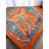 Hermes Orange Parures Precieuses Silk Shawl - Image 2