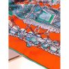 Hermes Orange Parures Precieuses Silk Shawl - Image 4