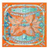 Hermes Orange Parures Precieuses Silk Shawl - Image 7