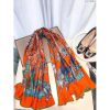 Hermes Orange Parures Precieuses Silk Shawl - Image 8