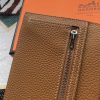 Hermes Brown Togo Leather Bearn Gusset Wallet - Image 6