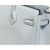 Hermes Birkin 25cm Bag In Blue Brume Clemence Leather - Image 5