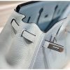 Hermes Birkin 25cm Bag In Blue Brume Clemence Leather - Image 8