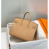 Hermes Birkin 25cm Bag In Chai Clemence Leather - Image 3