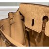 Hermes Birkin 25cm Bag In Chai Clemence Leather - Image 7