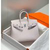 Hermes Birkin 25cm Bag In Mauve Pale Clemence Leather - Image 2