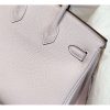Hermes Birkin 25cm Bag In Mauve Pale Clemence Leather - Image 5