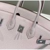 Hermes Birkin 25cm Bag In Mauve Pale Clemence Leather - Image 6