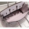 Hermes Birkin 25cm Bag In Mauve Pale Clemence Leather - Image 9