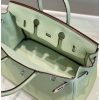Hermes Birkin 25cm Bag In Vert Fizz Clemence Leather - Image 5