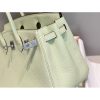 Hermes Birkin 25cm Bag In Vert Fizz Clemence Leather - Image 8