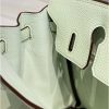 Hermes Birkin 25cm Bag In Vert Fizz Clemence Leather - Image 9