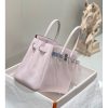 Hermes Birkin 30cm 35CM Bag In Mauve Pale Clemence Leather - Image 4