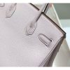 Hermes Birkin 30cm 35CM Bag In Mauve Pale Clemence Leather - Image 8