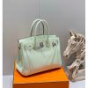 Hermes Birkin 30cm 35CM Bag In Vert Fizz Clemence Leather - Image 2