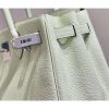 Hermes Birkin 30cm 35CM Bag In Vert Fizz Clemence Leather - Image 9