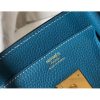 Hermes Birkin 30cm 35cm Bag In Jean Blue Clemence Leather - Image 4