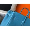 Hermes Birkin 30cm 35cm Bag In Jean Blue Clemence Leather - Image 6