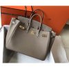 Hermes Birkin 30cm 35cm Bag In Grey Clemence Leather - Image 2