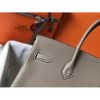 Hermes Birkin 30cm 35cm Bag In Grey Clemence Leather - Image 5
