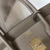 Hermes Birkin 30cm 35cm Bag In Grey Clemence Leather - Image 7