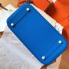 Hermes Birkin 30cm 35cm Bag In Blue Clemence Leather - Image 7