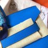 Hermes Birkin 30cm 35cm Bag In Blue Clemence Leather - Image 6