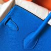 Hermes Birkin 30cm 35cm Bag In Blue Clemence Leather - Image 5