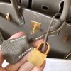 Hermes Birkin 30cm 35cm Handmade Bag In Etain Clemence Leather - Image 3