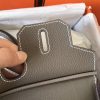 Hermes Birkin 30cm 35cm Handmade Bag In Etain Clemence Leather - Image 7