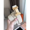 Hermes Constance 2 Belt Buckle & Brown/White Epsom 42MM Strap - Image 3