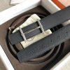 Hermes H d'Ancre Reversible Belt In Black/Ardoise Leather - Image 3