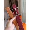 Hermes H d'Ancre Reversible Belt In Gold/Red Epsom Leather - Image 2