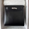 Hermes Kelly Ado Backpack in Black Box Calf Leather - Image 7
