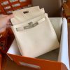Hermes Kelly Ado Backpack in Nata Clemence Leather - Image 3