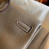 Hermes Kelly Ado Backpack in Taupe Clemence Leather - Image 4