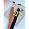 Hermes H Reversible Belt 38MM in Gold Clemence Leather - Image 4