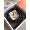 Hermes Quizz 32mm Reversible Belt In Cafe Clemence Leather - Image 6