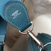 Hermes Evelyne III 29 PM Bag In Blue Jean Clemence Leather - Image 6