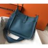 Hermes Evelyne III 29 PM Bag In Blue Jean Clemence Leather - Image 3