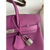 Hermes Birkin 25 Retourne Handmade Bag In Anemone Epsom Calfskin - Image 4