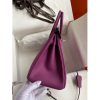 Hermes Birkin 25 Retourne Handmade Bag In Anemone Epsom Calfskin - Image 6