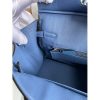 Hermes Birkin 25 Retourne Handmade Bag In Blue Agate Epsom Calfskin - Image 7