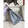 Hermes Birkin 25 Retourne Handmade Bag In Blue Lin Epsom Calfskin - Image 6