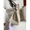 Hermes Birkin 25 Retourne Handmade Bag In Craie Epsom Calfskin - Image 4