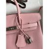 Hermes Birkin 25 Retourne Handmade Bag In Rose Sakura Epsom Calfskin - Image 5