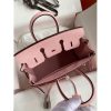 Hermes Birkin 25 Retourne Handmade Bag In Rose Sakura Epsom Calfskin - Image 8