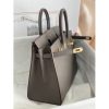 Hermes Birkin 25 Sellier Handmade Bag In Etain Epsom Calfskin - Image 2