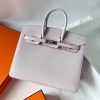 Hermes Birkin 25 Sellier Handmade Bag In Mauve Pale Epsom Calfskin - Image 2